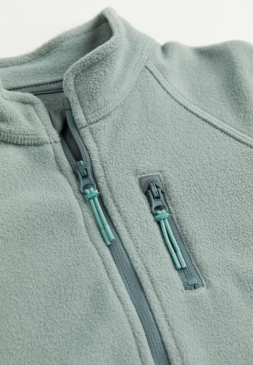 H&M - Fleece jacket - dusky green