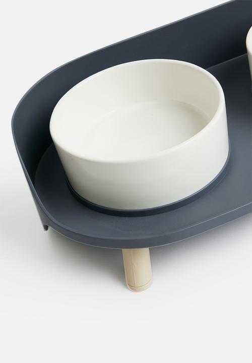 Pet Collection - Pet bowl feeding set - grey