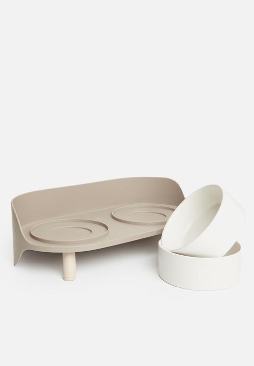 Pet Collection - Pet bowl feeding set - natural