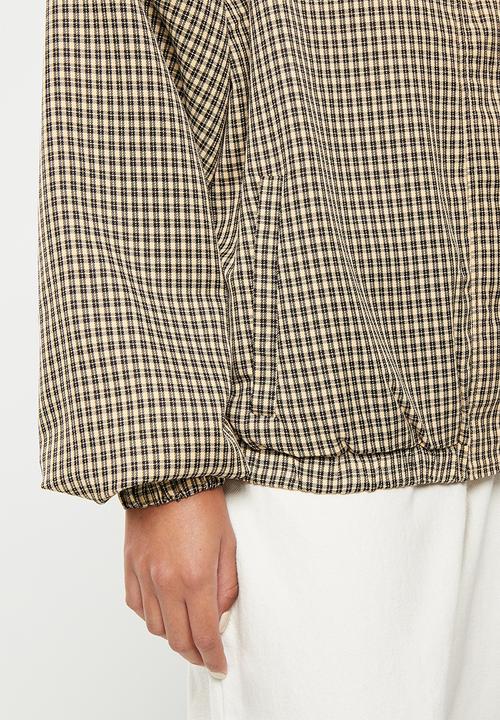 Daisy Street - Collared check button up jacket - brown & black