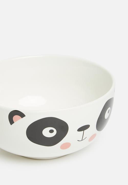 H&S - Panda cup and bowl set - white & black