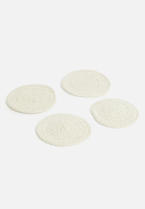 Excellent Houseware - Coaster set of 4 - natural