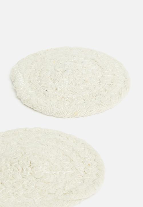 Excellent Houseware - Coaster set of 4 - natural