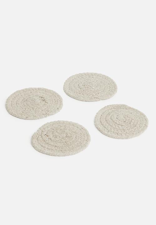 Excellent Houseware - Coaster set of 4 - sand