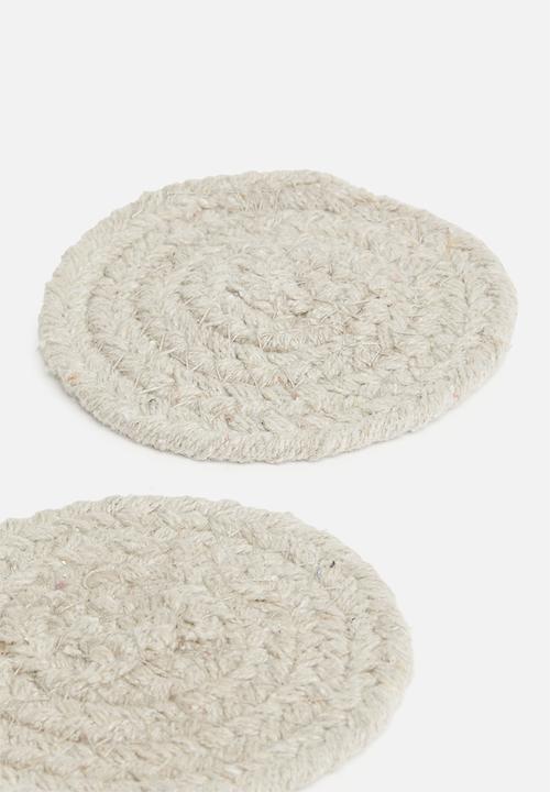 Excellent Houseware - Coaster set of 4 - sand