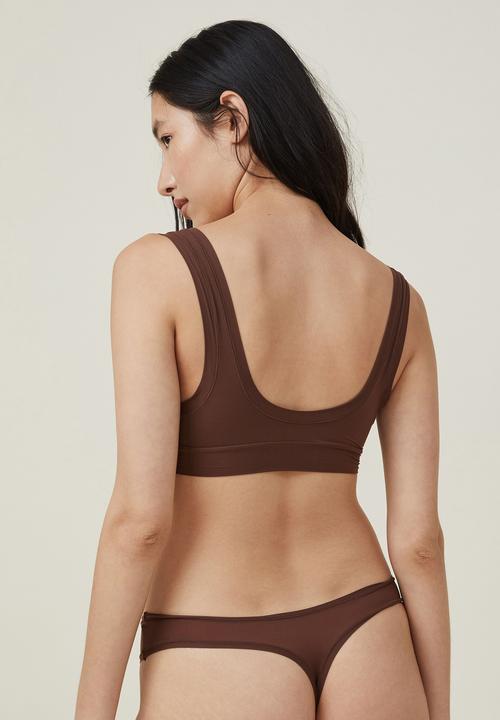 Cotton On - The flexi bralette - fondue fudge