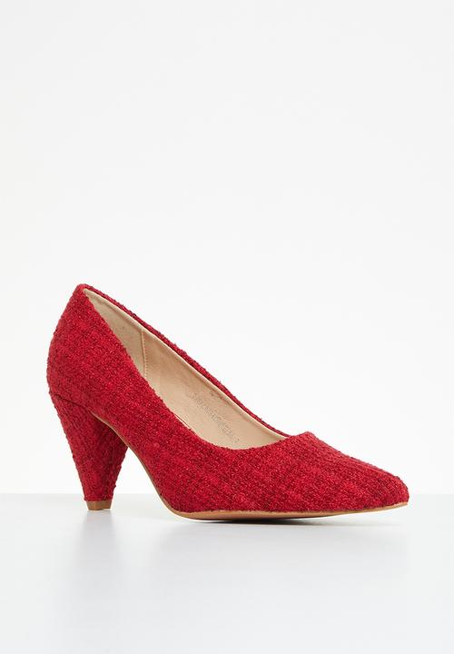 Superbalist - Thea court cone heel - red