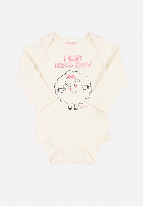 Quimby - Sheep 3 pieces outfit - off white & pink