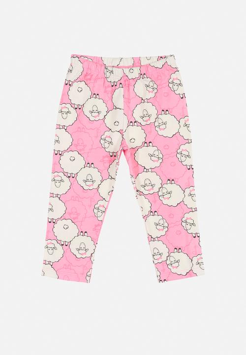 Quimby - Sheep 3 pieces outfit - off white & pink