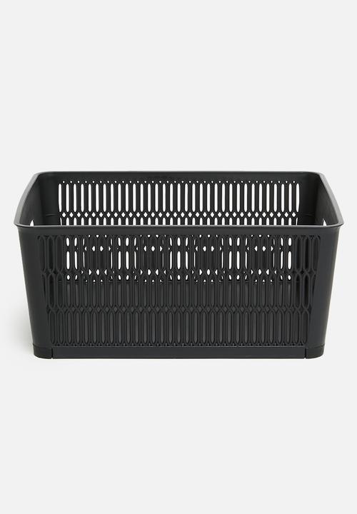 Meshy storage basket - black