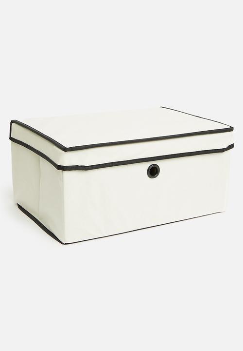 H&S - Caymen storage box with lid-cream