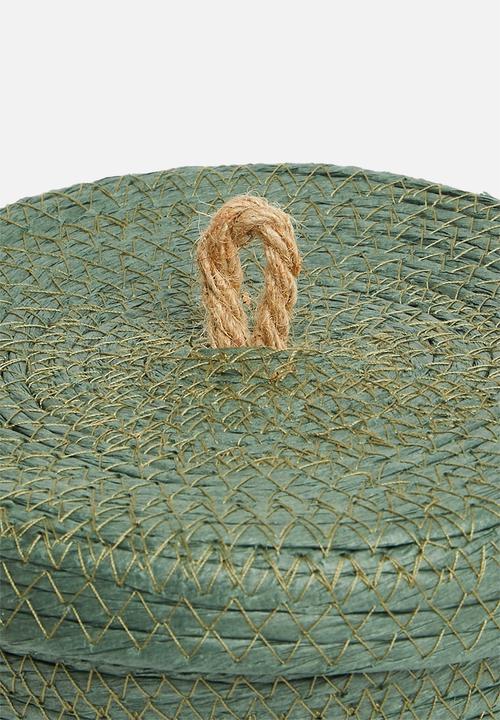 H&S - Put a lid on it basket set of 3 - green