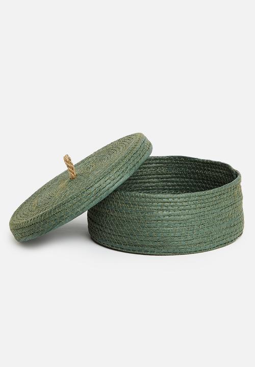 H&S - Put a lid on it basket set of 3 - green