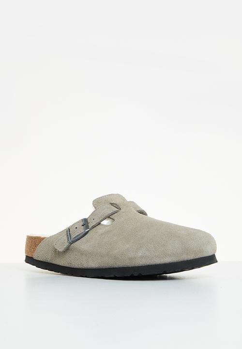 Birkenstock - Boston fur suede shearling regular - stone coin