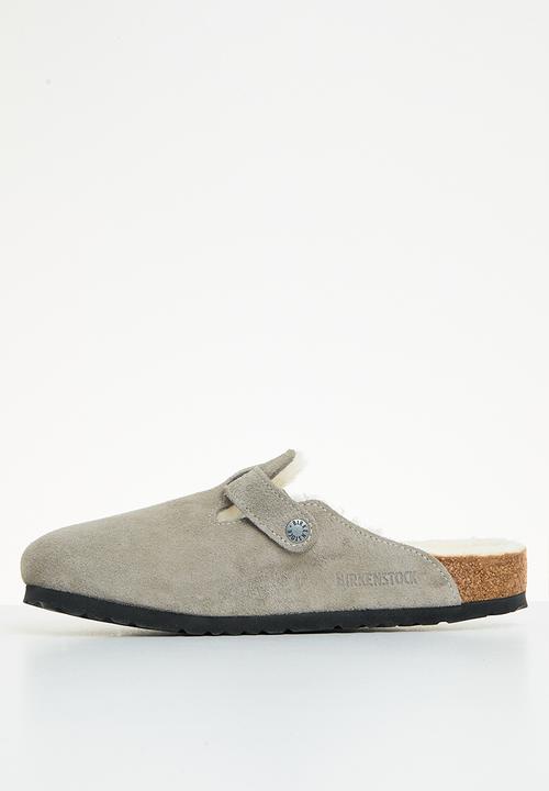 Birkenstock - Boston fur suede shearling regular - stone coin
