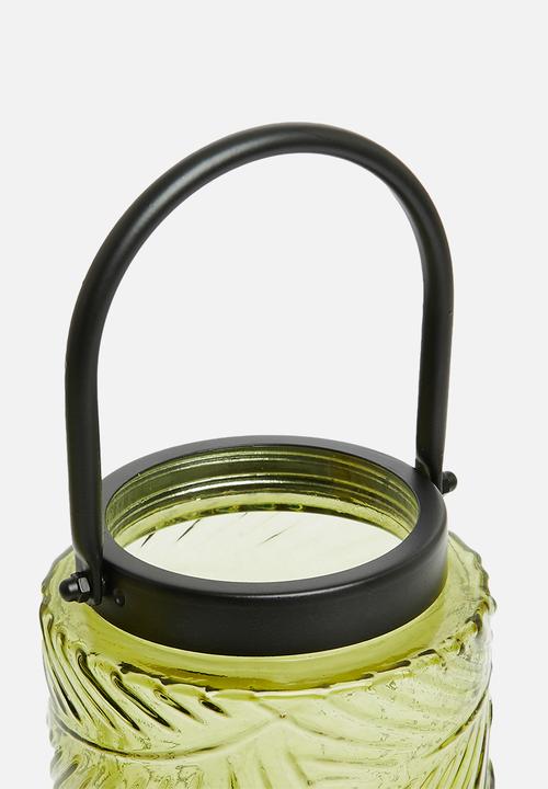 H&S - Leafy led lantern - green