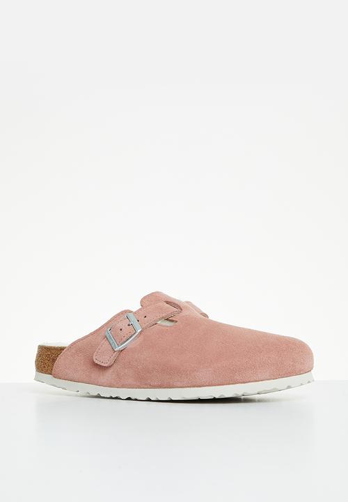 Birkenstock - Boston fur suede shearling regular - pink clay