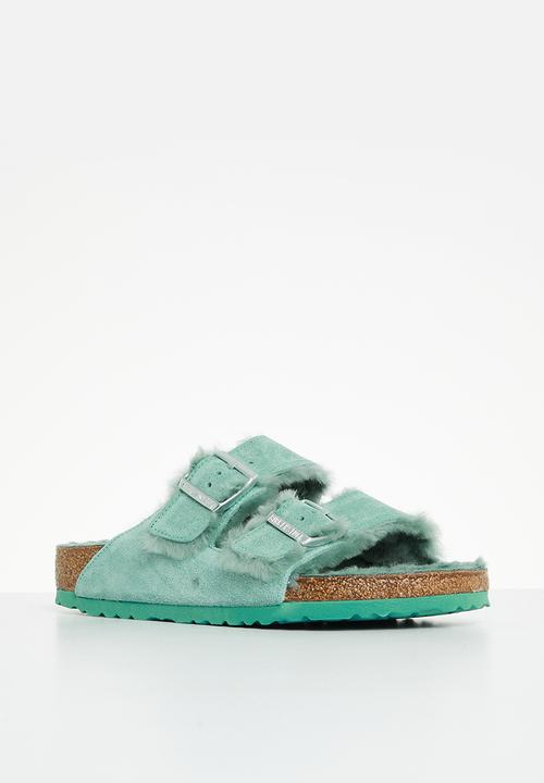 Birkenstock - Arizona fur suede shearling regular - beryl
