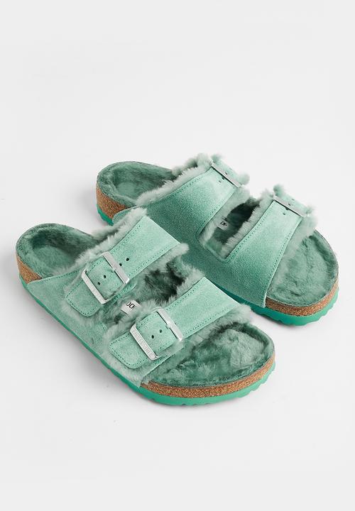 Birkenstock - Arizona fur suede shearling regular - beryl