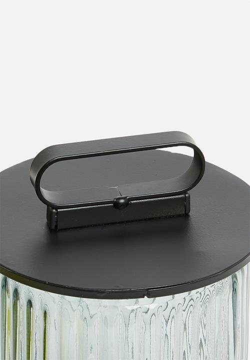 H&S - Ribbed led lantern - grey