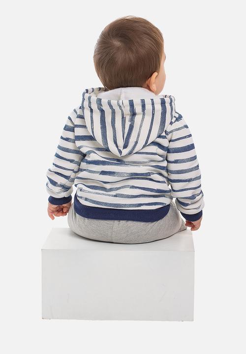 Quimby - Striped hoody - blue