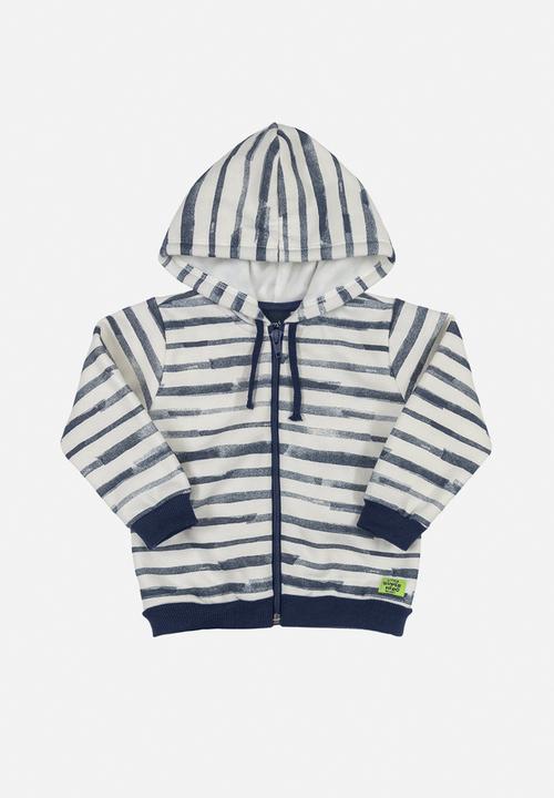 Quimby - Striped hoody - blue