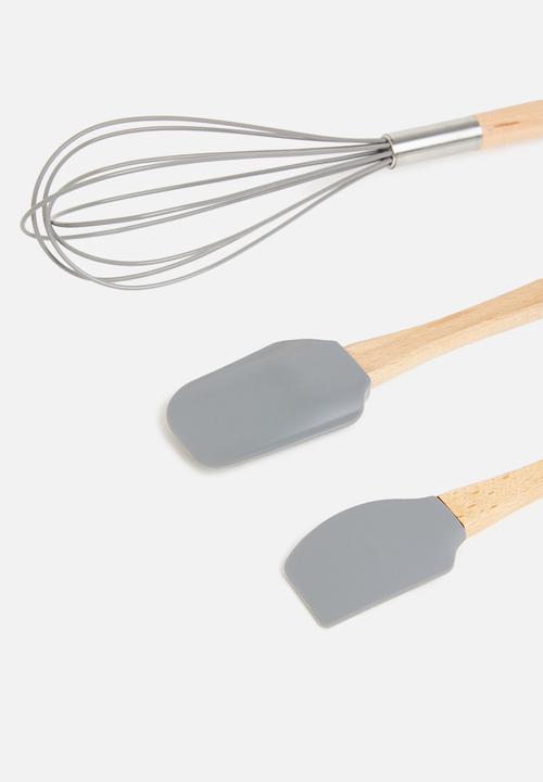 Excellent Houseware - Kitchen tools set - natural & grey 