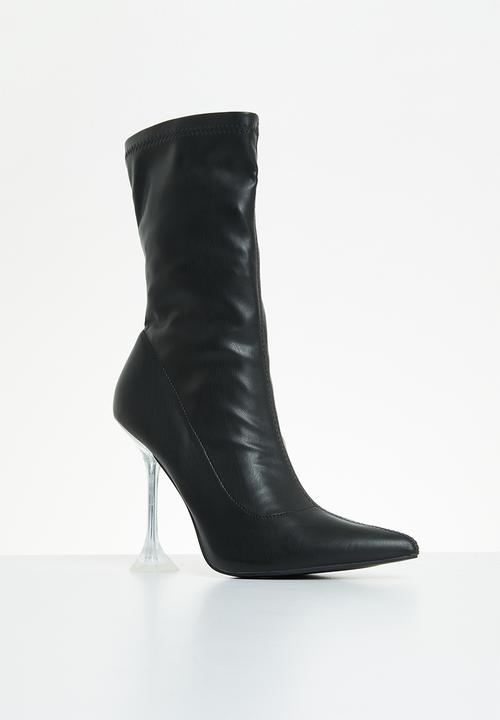 Public Desire - Quinny sock boot - black grain