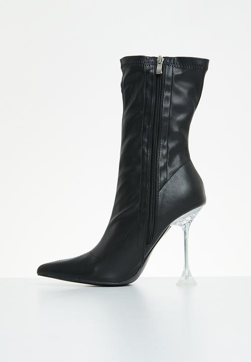 Public Desire - Quinny sock boot - black grain