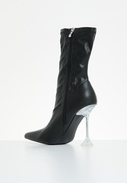 Public Desire - Quinny sock boot - black grain