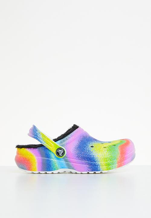 Crocs - Classic lined spray dye clog k - white/multi