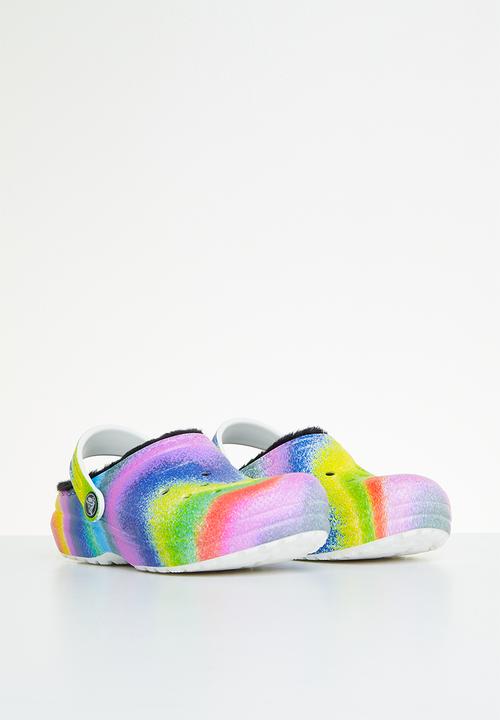 Crocs - Classic lined spray dye clog k - white/multi