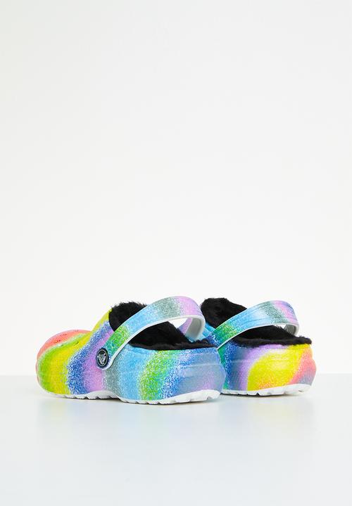 Crocs - Classic lined spray dye clog k - white/multi