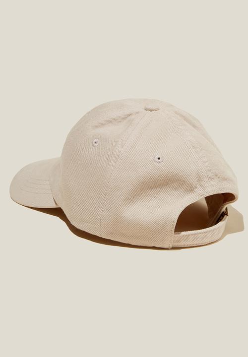Rubi - Classic dad cap - washed denim & soft taupe