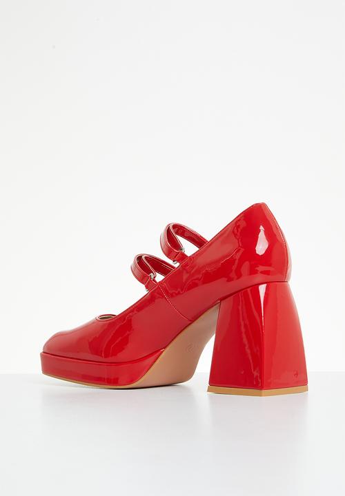 Superbalist - Bristol anklestrap block heel - red