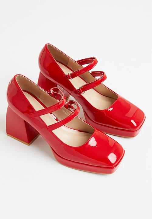 Superbalist - Bristol anklestrap block heel - red