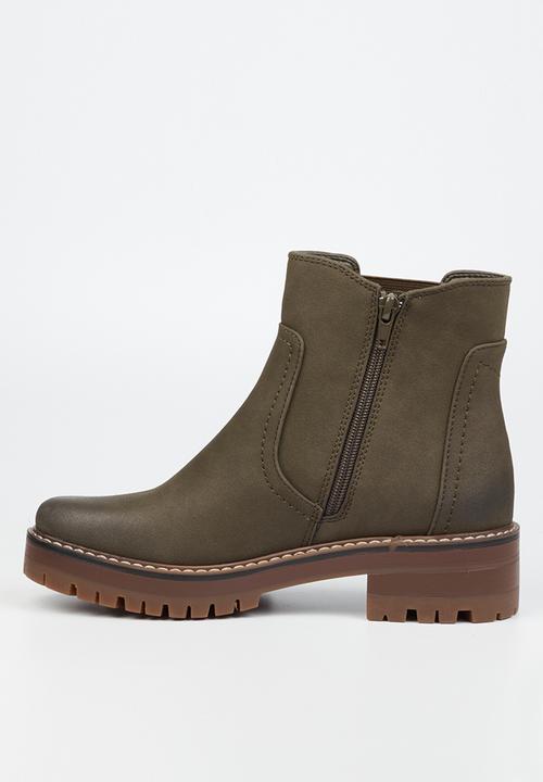 Miss Black - Fox 3 chelsea boot - olive