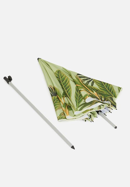 H&S - Leafy beach umbrella - green