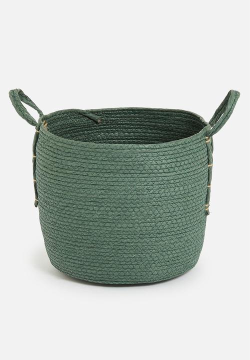 H&S - Paper forest basket set of 3 - green