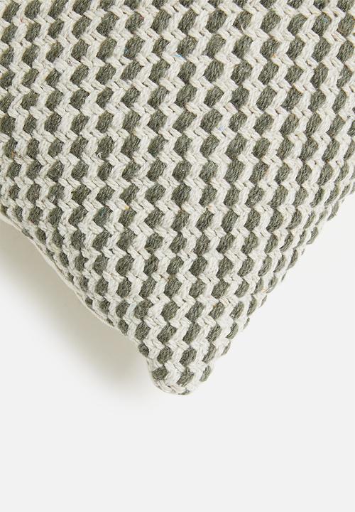 H&S - Wovy cushion- green