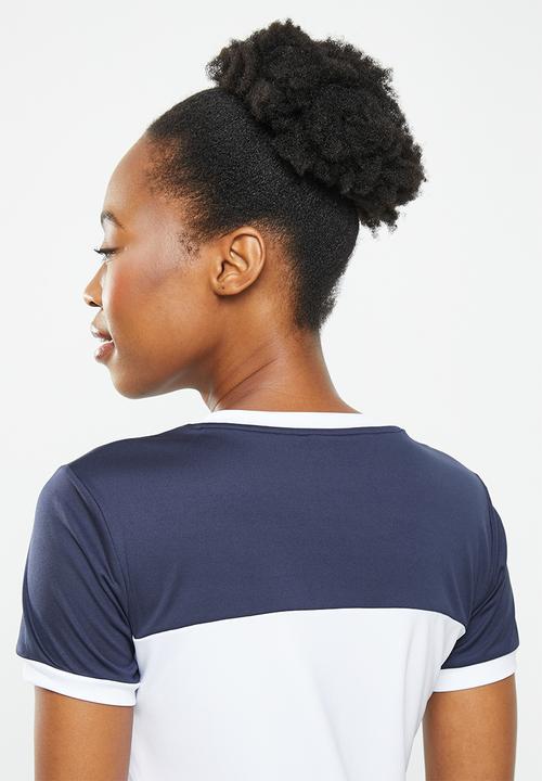 ASICS - Women court short sleeve top - brilliant white/midnight