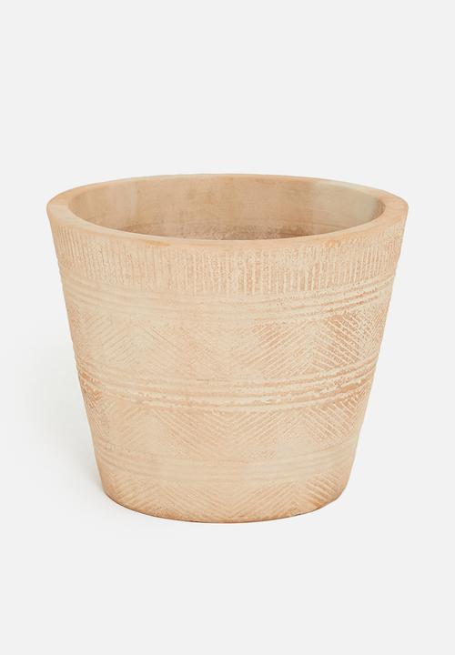 H&S - Kira planter set of 3 - clay