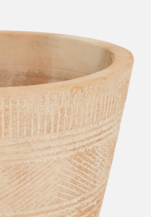 H&S - Kira planter set of 3 - clay