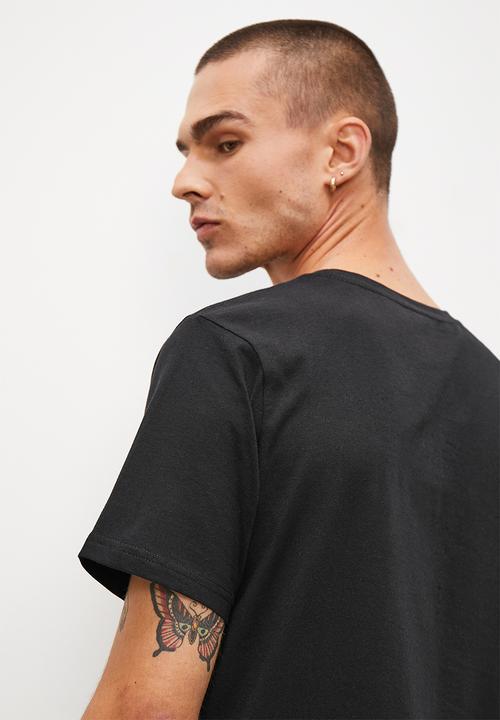 Superbalist - Repeat faces reg fit crew neck tee - black