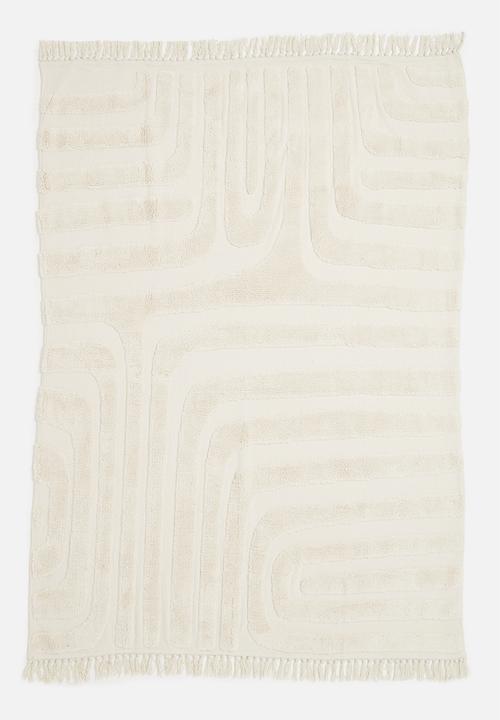 Sixth Floor - Swirl circular knitted throw - cream