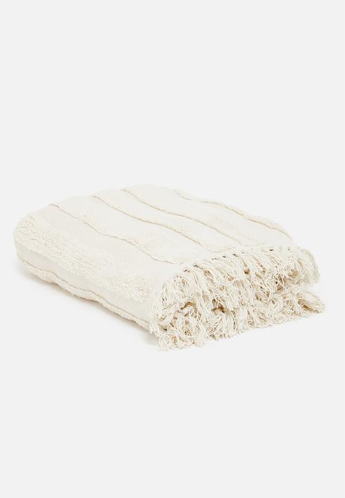 Sixth Floor - Swirl circular knitted throw - cream