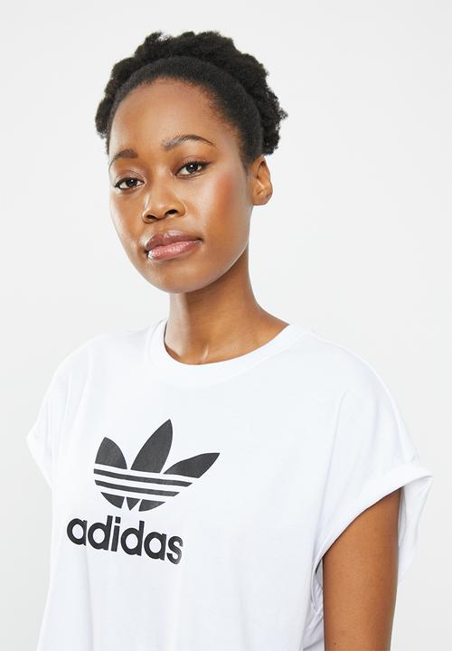 adidas Originals - Crop t lf w - white