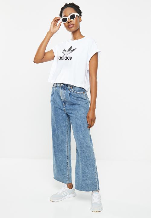adidas Originals - Crop t lf w - white