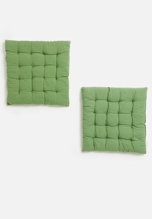 H&S - Outdoor seatpad set of 2 - green