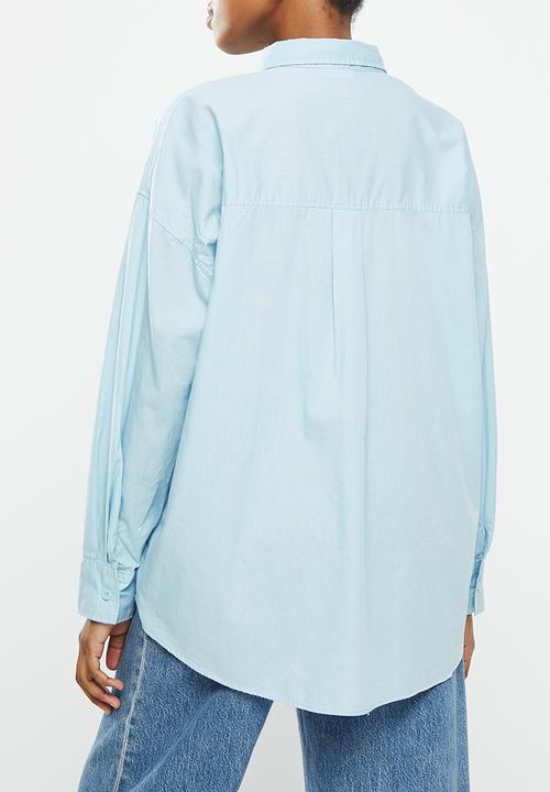 Cotton On - Maternity dad shirt - shoreline blue 